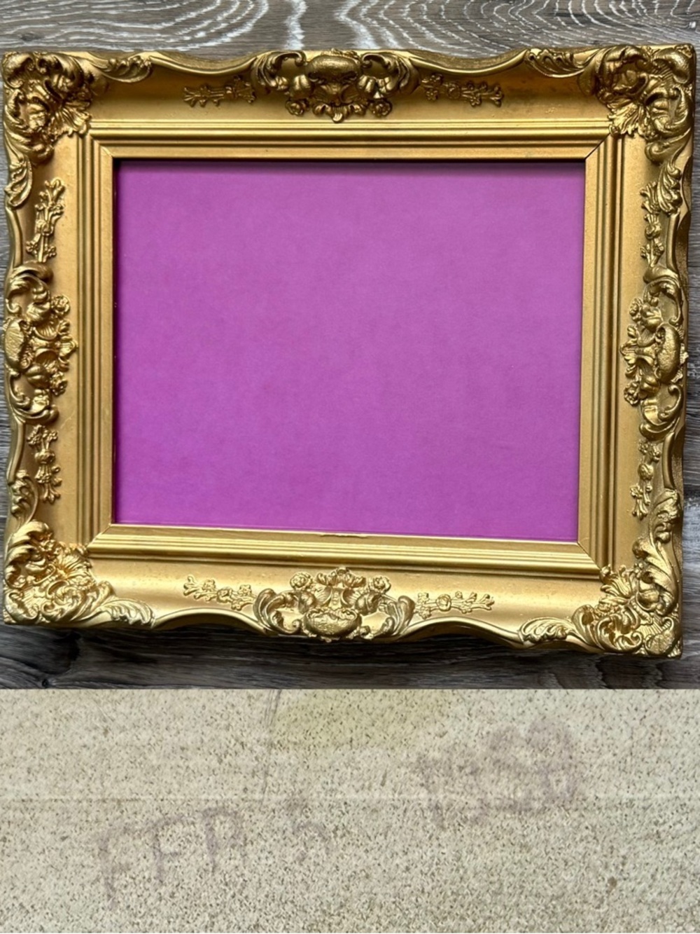 🧸 Antique | 1958 • Gorgeous Gold Ornate Picture Frame • 8”x10” - Picture 2 of 8